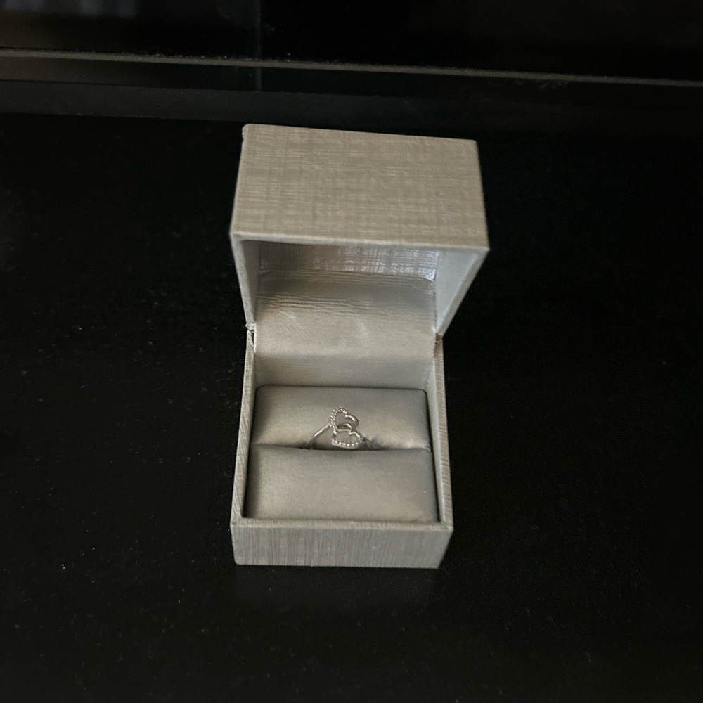 Zales double heart ring